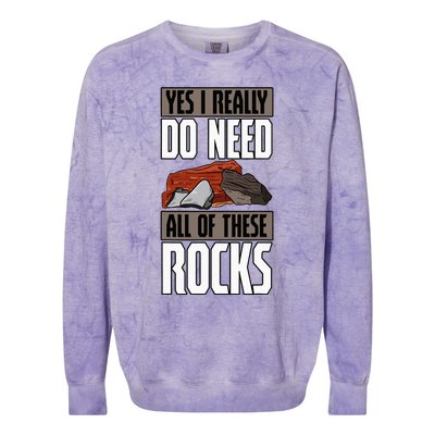 Geology Earth Scientists Geologists Mineral Collectors Rock Colorblast Crewneck Sweatshirt