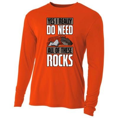 Geology Earth Scientists Geologists Mineral Collectors Rock Cooling Performance Long Sleeve Crew