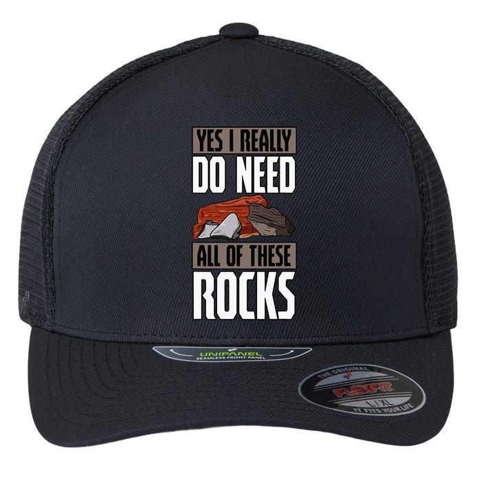 Geology Earth Scientists Geologists Mineral Collectors Rock Flexfit Unipanel Trucker Cap