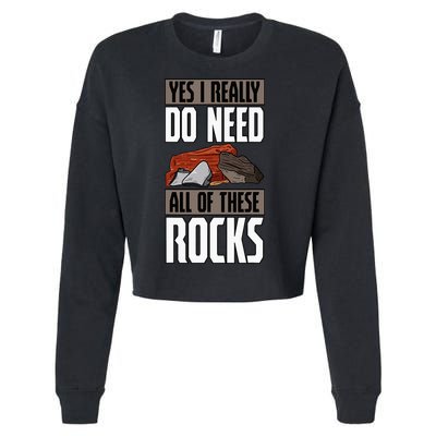 Geology Earth Scientists Geologists Mineral Collectors Rock Cropped Pullover Crew