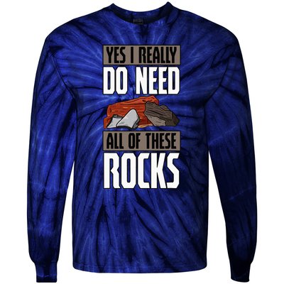 Geology Earth Scientists Geologists Mineral Collectors Rock Tie-Dye Long Sleeve Shirt