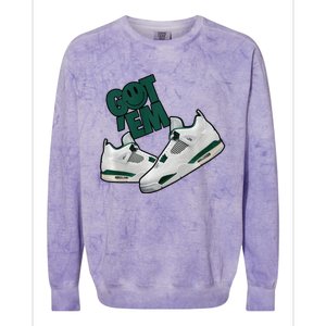 Got Em Smile Matching Oxidized Green 4s Premium Colorblast Crewneck Sweatshirt