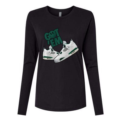 Got Em Smile Matching Oxidized Green 4s Premium Womens Cotton Relaxed Long Sleeve T-Shirt