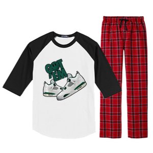 Got Em Smile Matching Oxidized Green 4s Premium Raglan Sleeve Pajama Set