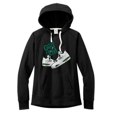 Got Em Smile Matching Oxidized Green 4s Premium Women's Fleece Hoodie