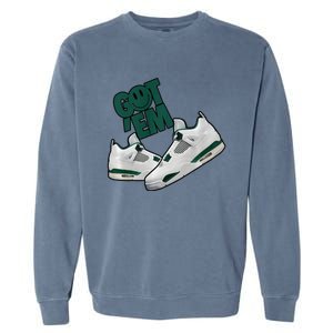 Got Em Smile Matching Oxidized Green 4s Premium Garment-Dyed Sweatshirt