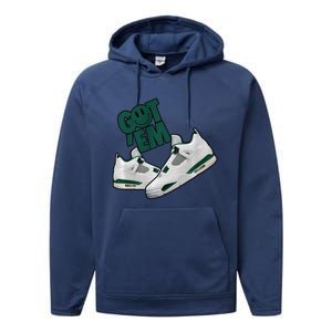 Got Em Smile Matching Oxidized Green 4s Premium Performance Fleece Hoodie