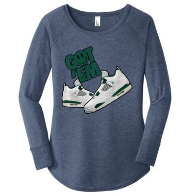 Got Em Smile Matching Oxidized Green 4s Premium Women's Perfect Tri Tunic Long Sleeve Shirt