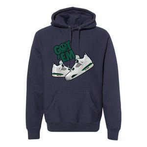 Got Em Smile Matching Oxidized Green 4s Premium Premium Hoodie