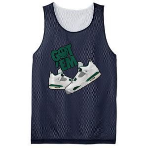 Got Em Smile Matching Oxidized Green 4s Premium Mesh Reversible Basketball Jersey Tank