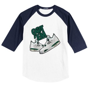 Got Em Smile Matching Oxidized Green 4s Premium Baseball Sleeve Shirt