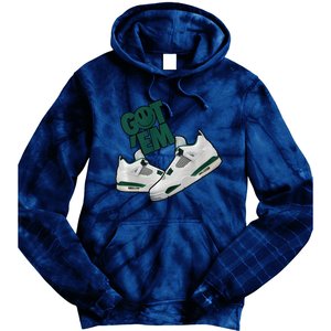 Got Em Smile Matching Oxidized Green 4s Premium Tie Dye Hoodie