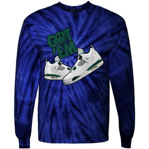 Got Em Smile Matching Oxidized Green 4s Premium Tie-Dye Long Sleeve Shirt