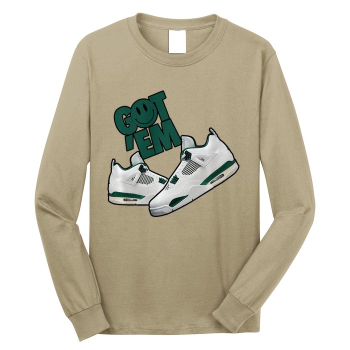 Got Em Smile Matching Oxidized Green 4s Premium Long Sleeve Shirt