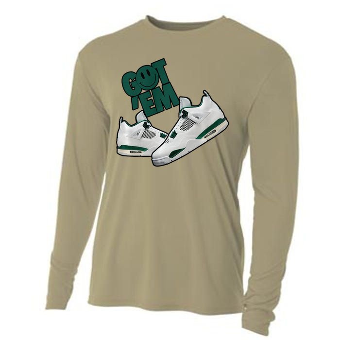 Got Em Smile Matching Oxidized Green 4s Premium Cooling Performance Long Sleeve Crew