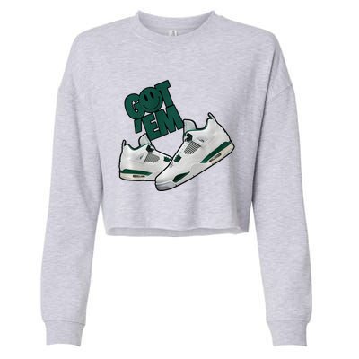 Got Em Smile Matching Oxidized Green 4s Premium Cropped Pullover Crew