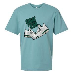 Got Em Smile Matching Oxidized Green 4s Premium Sueded Cloud Jersey T-Shirt