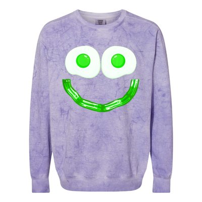 Green Eggs Smile Brunch Breakfast Colorblast Crewneck Sweatshirt