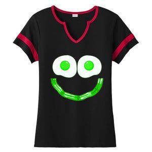 Green Eggs Smile Brunch Breakfast Ladies Halftime Notch Neck Tee