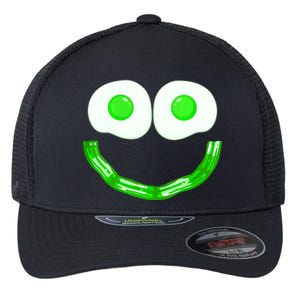 Green Eggs Smile Brunch Breakfast Flexfit Unipanel Trucker Cap