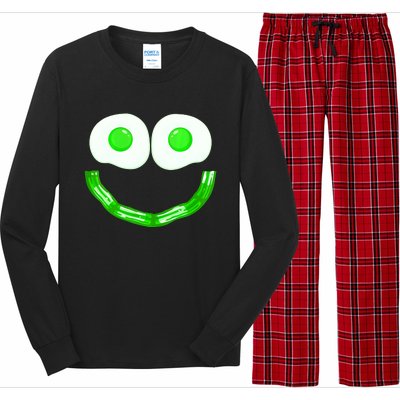 Green Eggs Smile Brunch Breakfast Long Sleeve Pajama Set