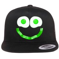 Green Eggs Smile Brunch Breakfast Flat Bill Trucker Hat