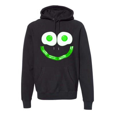 Green Eggs Smile Brunch Breakfast Premium Hoodie