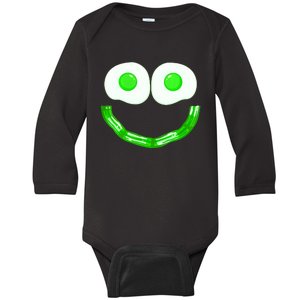 Green Eggs Smile Brunch Breakfast Baby Long Sleeve Bodysuit