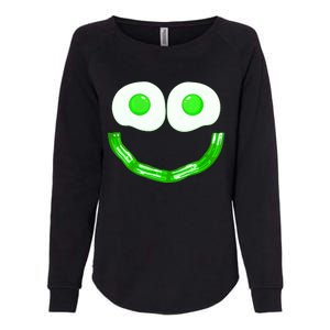 Green Eggs Smile Brunch Breakfast Womens California Wash Sweatshirt