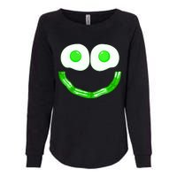 Green Eggs Smile Brunch Breakfast Womens California Wash Sweatshirt