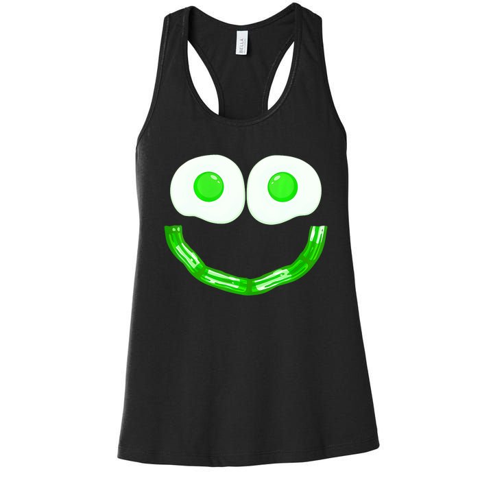 Green Eggs Smile Brunch Breakfast Women's Racerback Tank