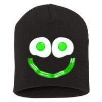 Green Eggs Smile Brunch Breakfast Short Acrylic Beanie