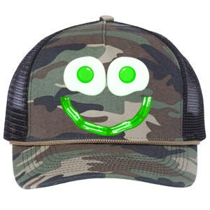 Green Eggs Smile Brunch Breakfast Retro Rope Trucker Hat Cap