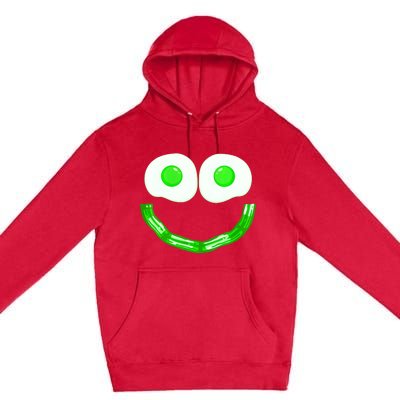 Green Eggs Smile Brunch Breakfast Premium Pullover Hoodie