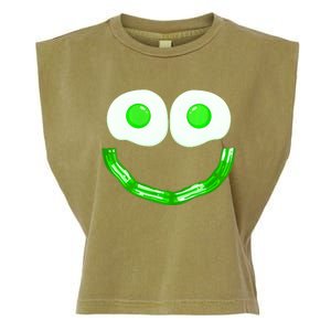 Green Eggs Smile Brunch Breakfast Garment-Dyed Women's Muscle Tee