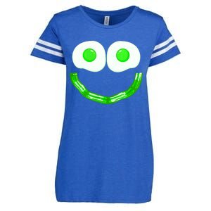 Green Eggs Smile Brunch Breakfast Enza Ladies Jersey Football T-Shirt