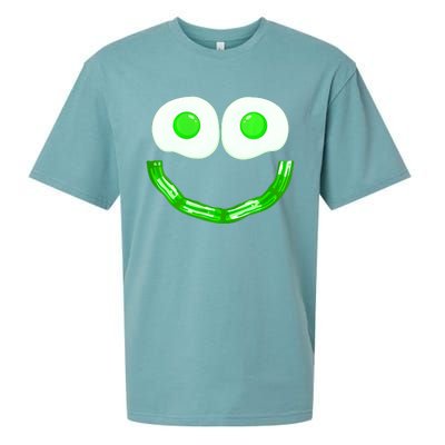 Green Eggs Smile Brunch Breakfast Sueded Cloud Jersey T-Shirt