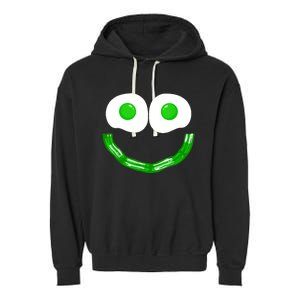 Green Eggs Smile Brunch Breakfast Garment-Dyed Fleece Hoodie