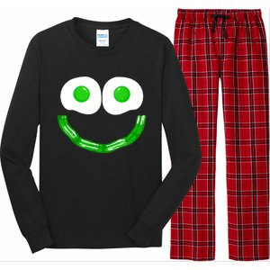 Green Eggs Smile Brunch Breakfast Long Sleeve Pajama Set