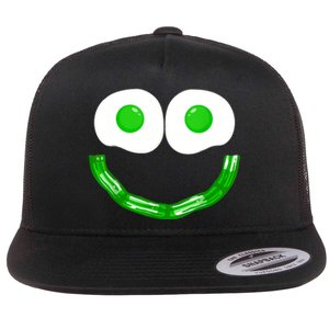 Green Eggs Smile Brunch Breakfast Flat Bill Trucker Hat