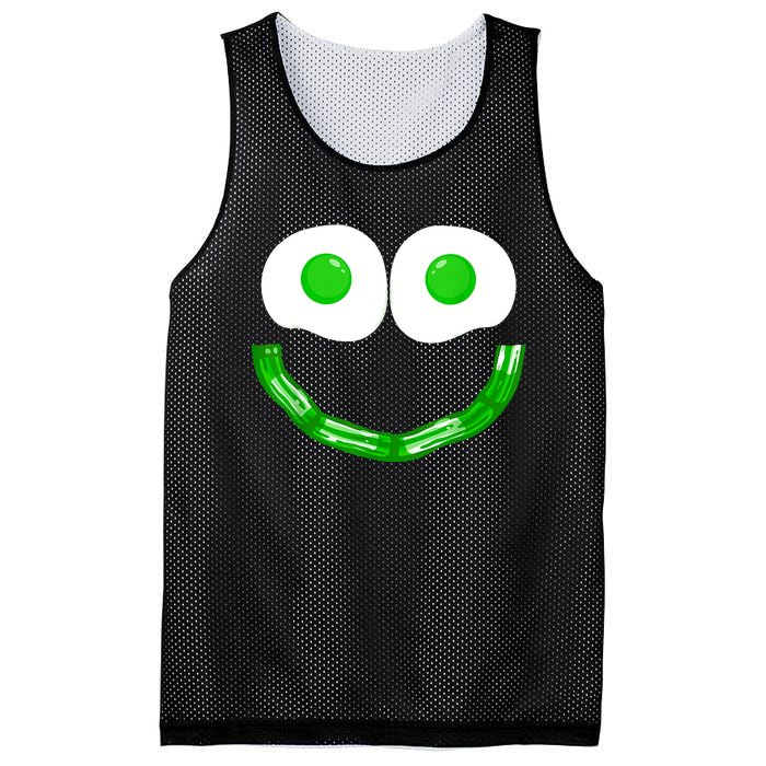 Green Eggs Smile Brunch Breakfast Mesh Reversible Basketball Jersey Tank