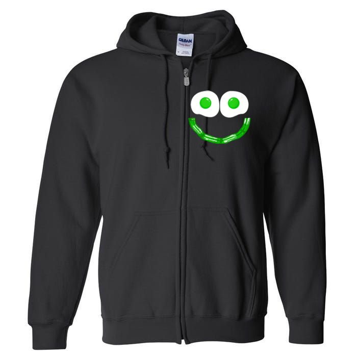 Green Eggs Smile Brunch Breakfast Full Zip Hoodie