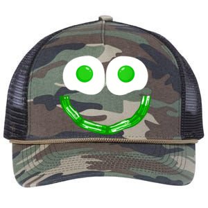 Green Eggs Smile Brunch Breakfast Retro Rope Trucker Hat Cap