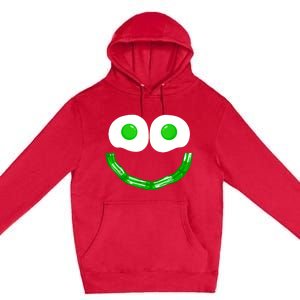 Green Eggs Smile Brunch Breakfast Premium Pullover Hoodie