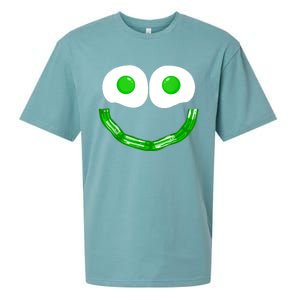 Green Eggs Smile Brunch Breakfast Sueded Cloud Jersey T-Shirt