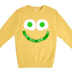 Green Eggs Smile Brunch Breakfast Premium Crewneck Sweatshirt