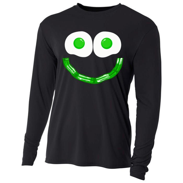 Green Eggs Smile Brunch Breakfast Cooling Performance Long Sleeve Crew