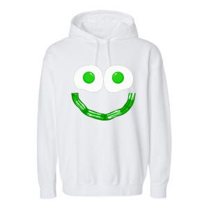 Green Eggs Smile Brunch Breakfast Garment-Dyed Fleece Hoodie