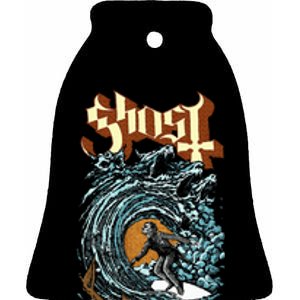 Ghost Evil Surfer Ceramic Bell Ornament