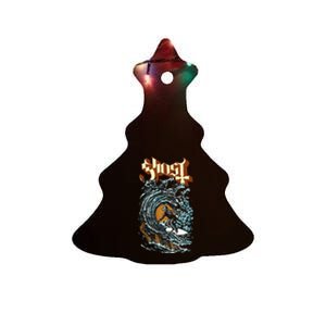 Ghost Evil Surfer Ceramic Tree Ornament